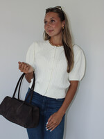 Ambrosia Cable Knit Short Sleeve Cardigan