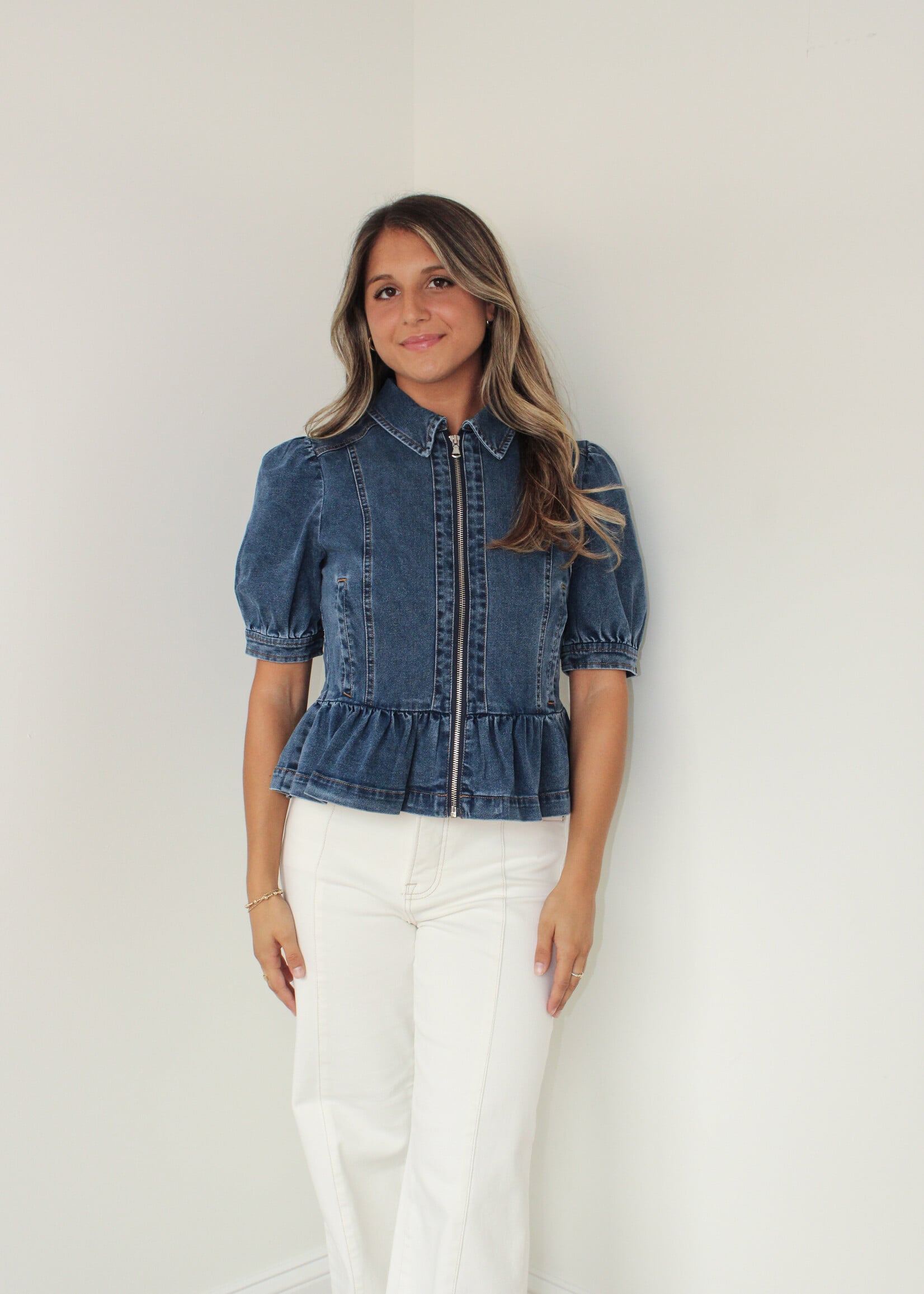 Emily Denim Peplum Jacket