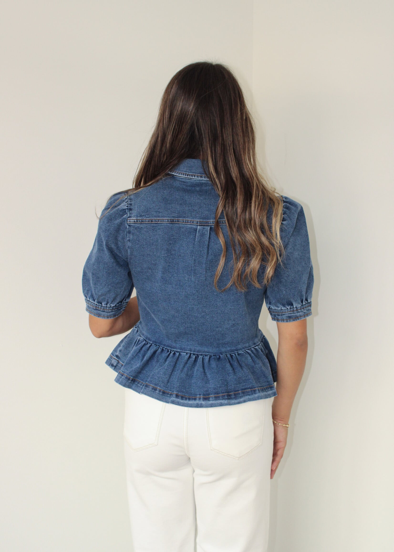 Emily Denim Peplum Jacket