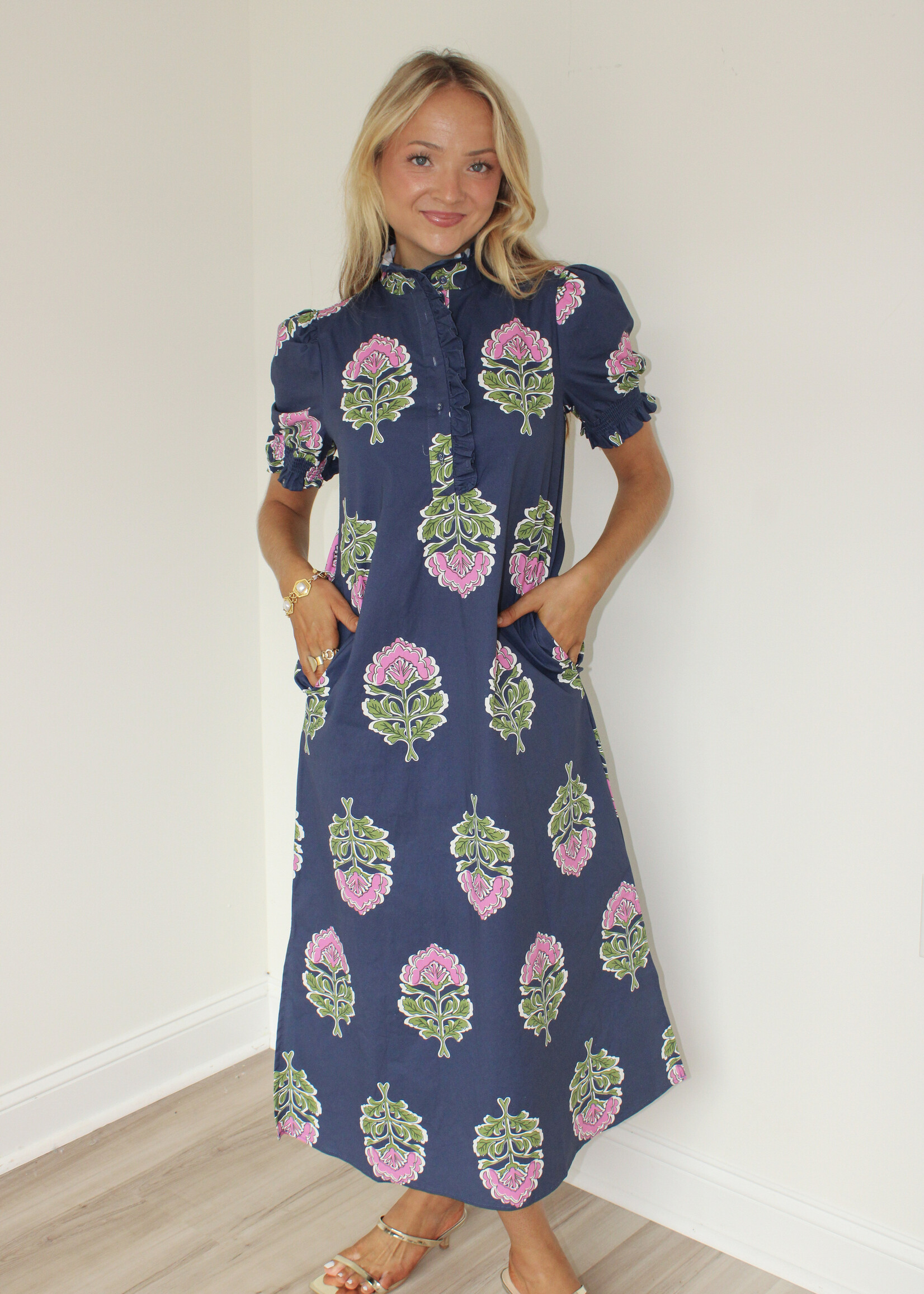 Arceli Floral Midi Dress