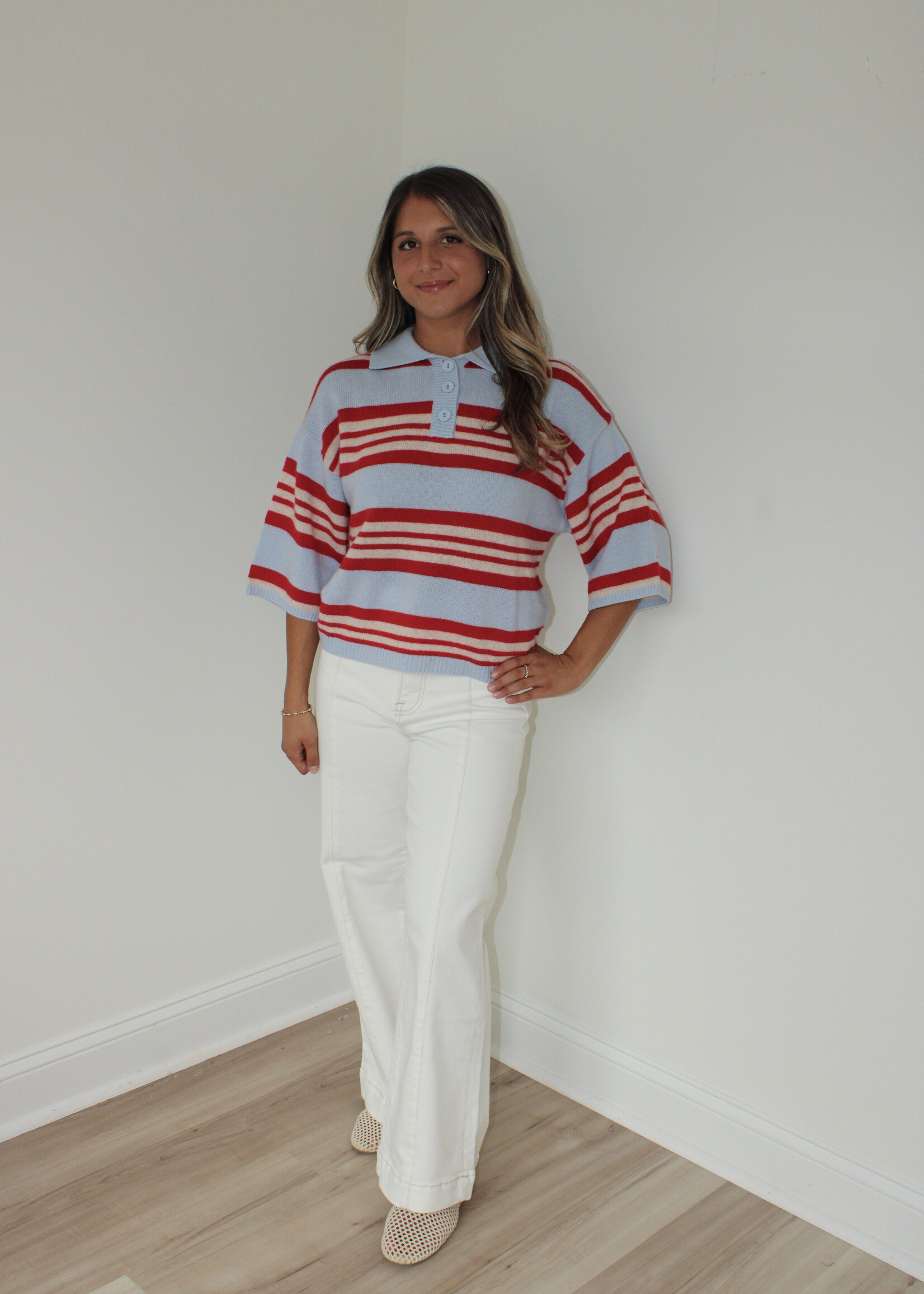 Poppy Striped Knit Top