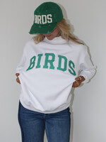 Birds Mock Neck Sweatshirt