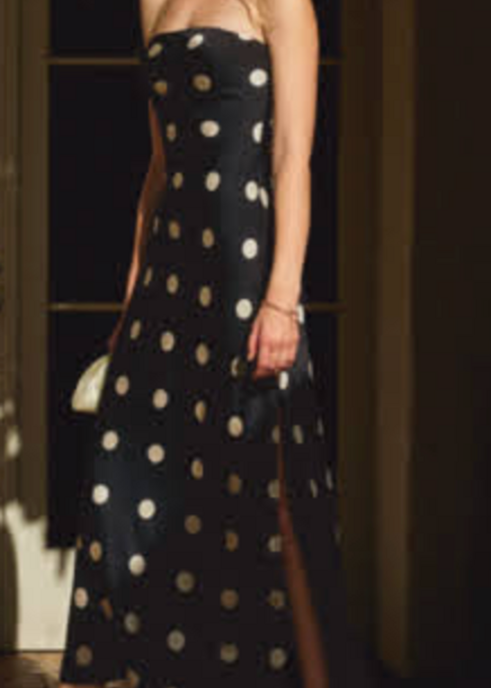 Sophie Strapless Polka Dot Dress