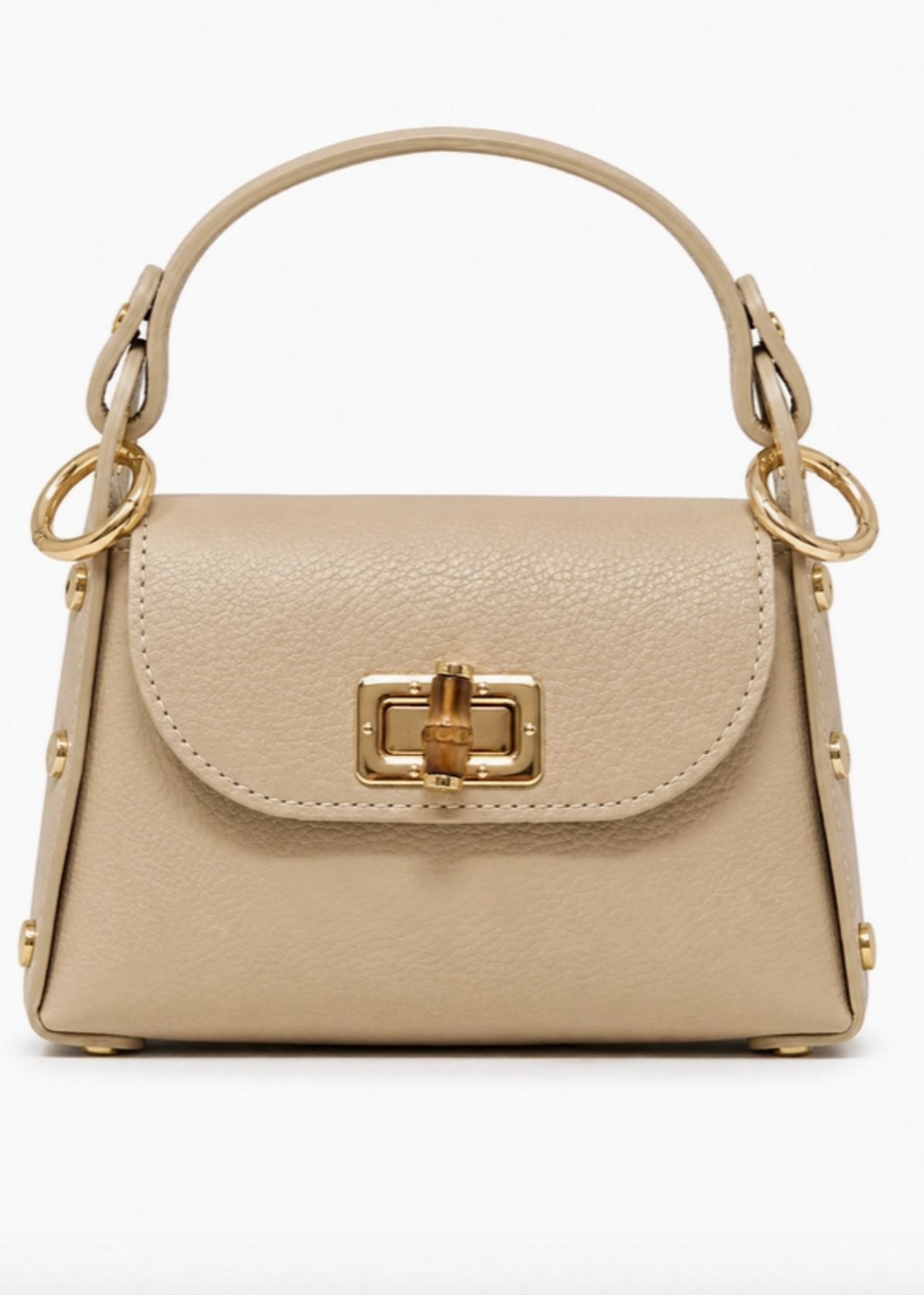Leather Bamboo Crossbody Bag