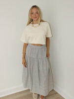Janie Stripe Pleated Skirt