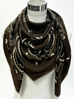 Large Wool Square Bandana Scarf