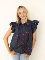 Elizabella Flutter Sleeve Top