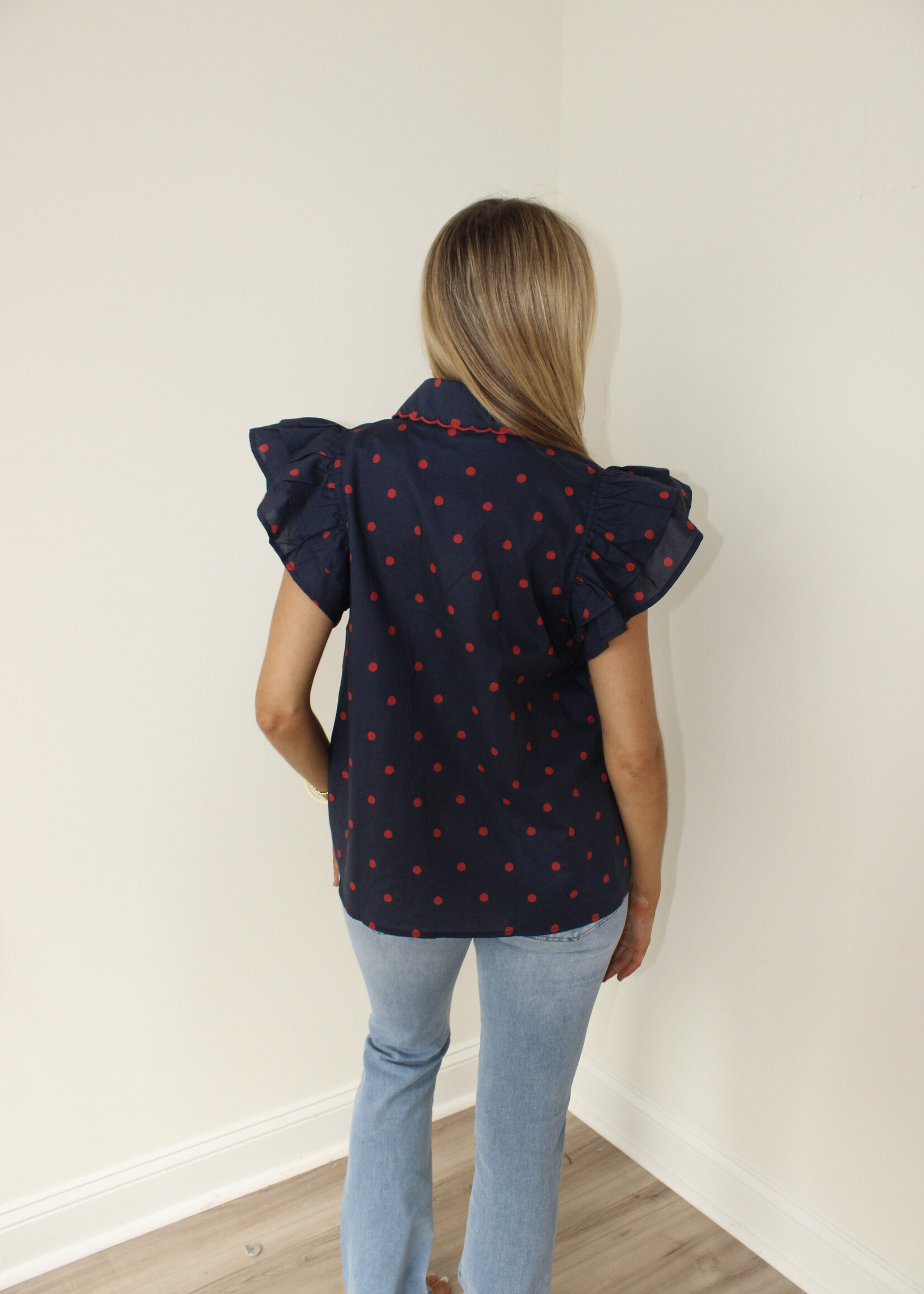 Elizabella Flutter Sleeve Top