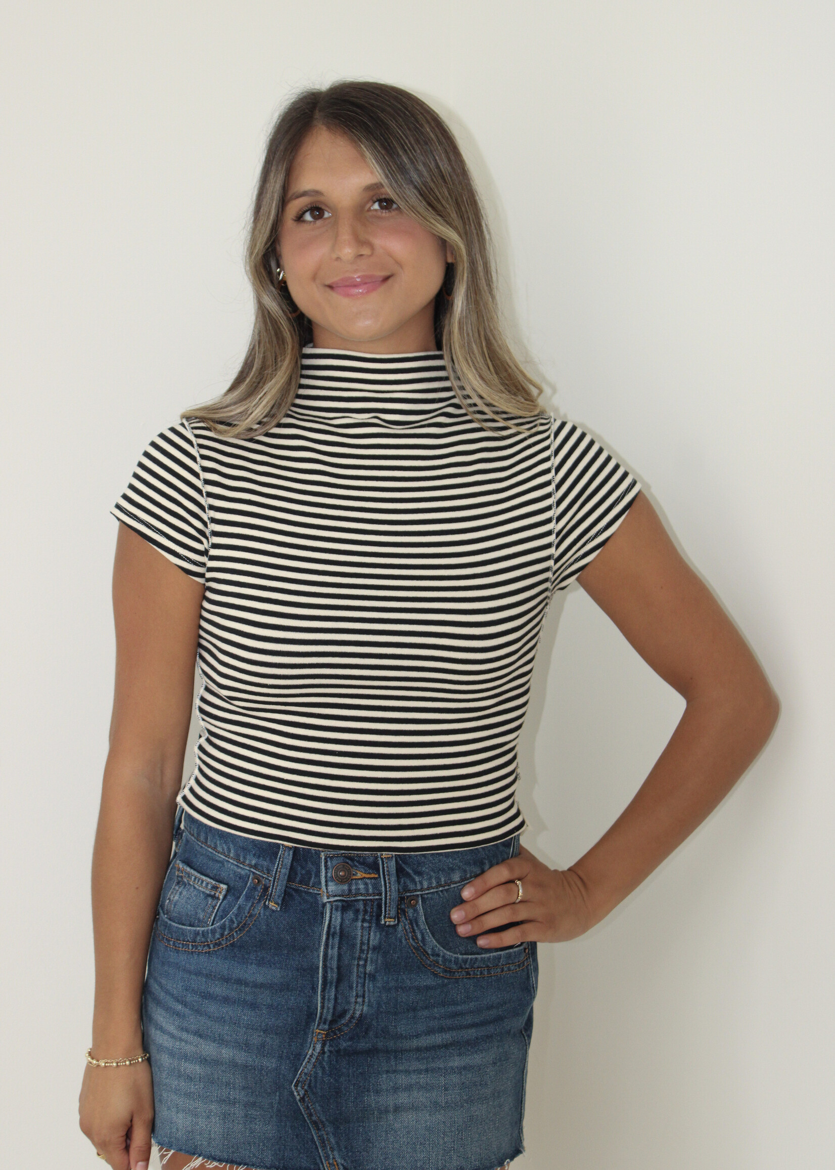 Mabel Mock Neck Top