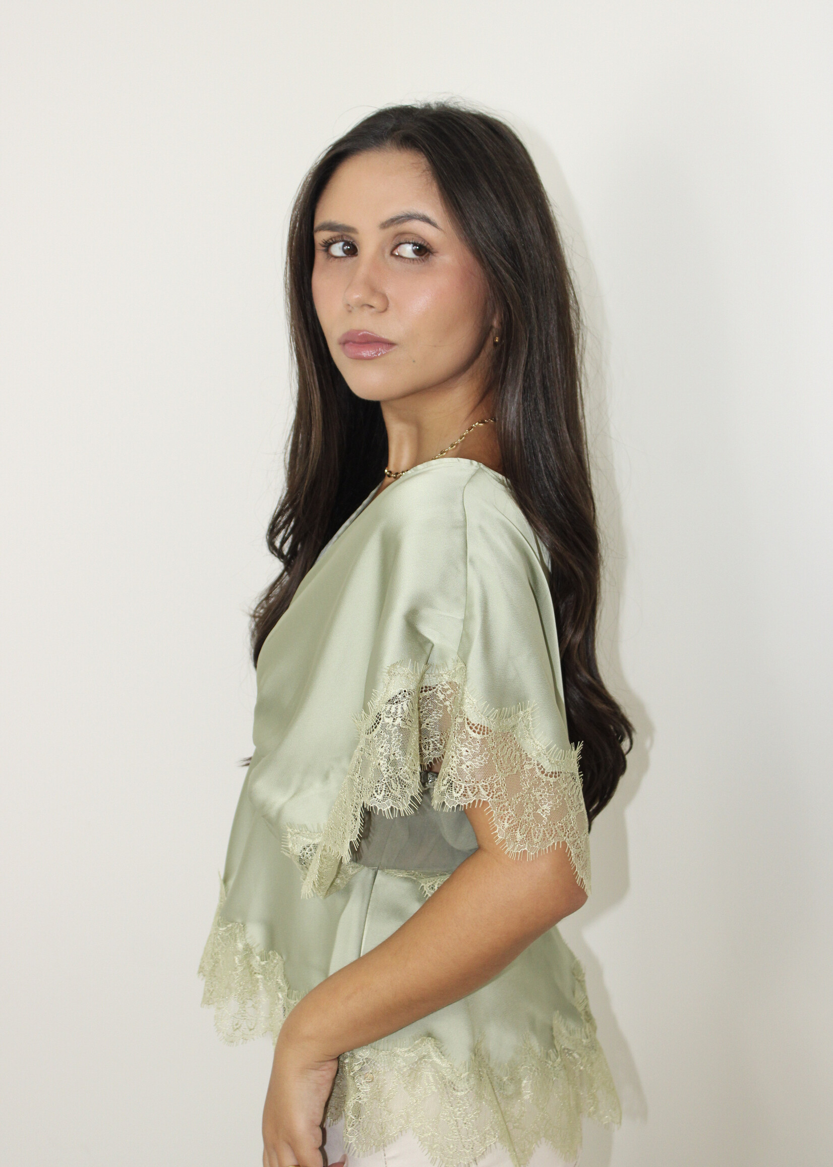 Lilo Lace V Neck Top