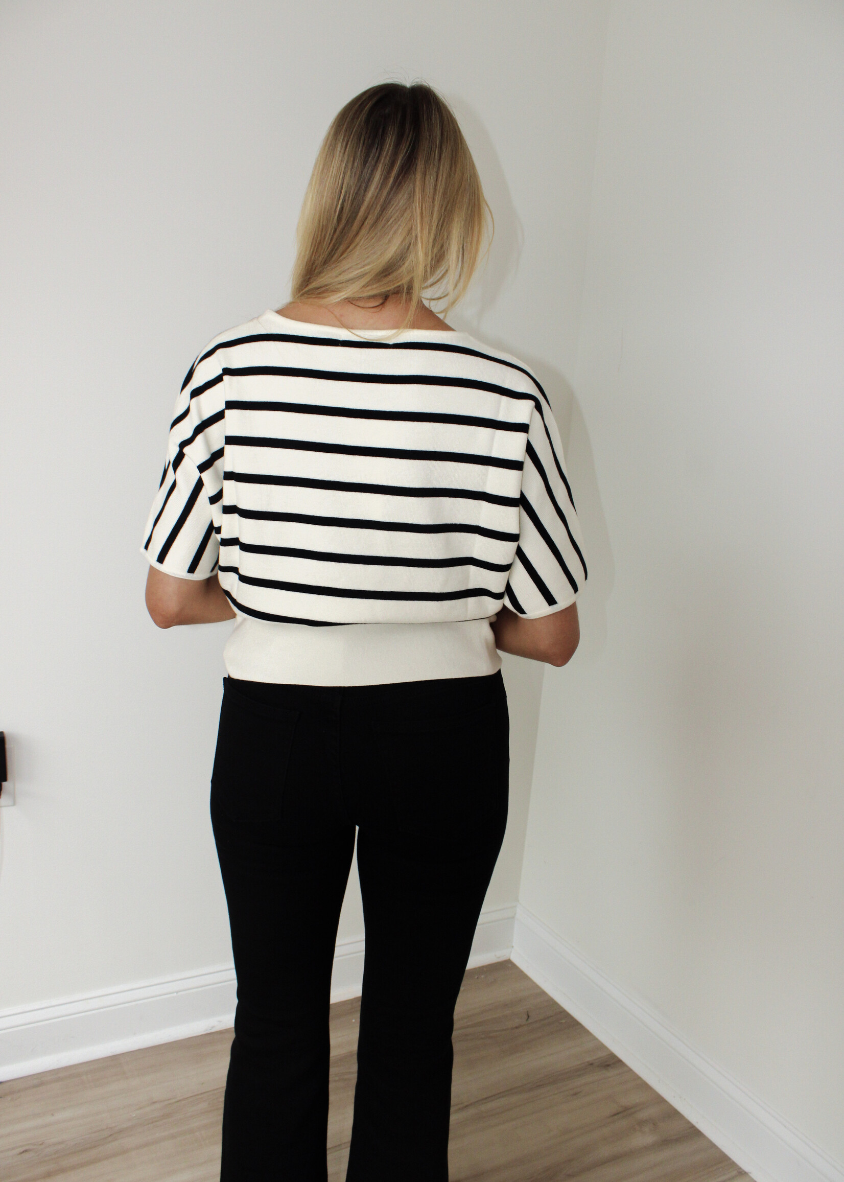Linda Striped Short Sleeve Top