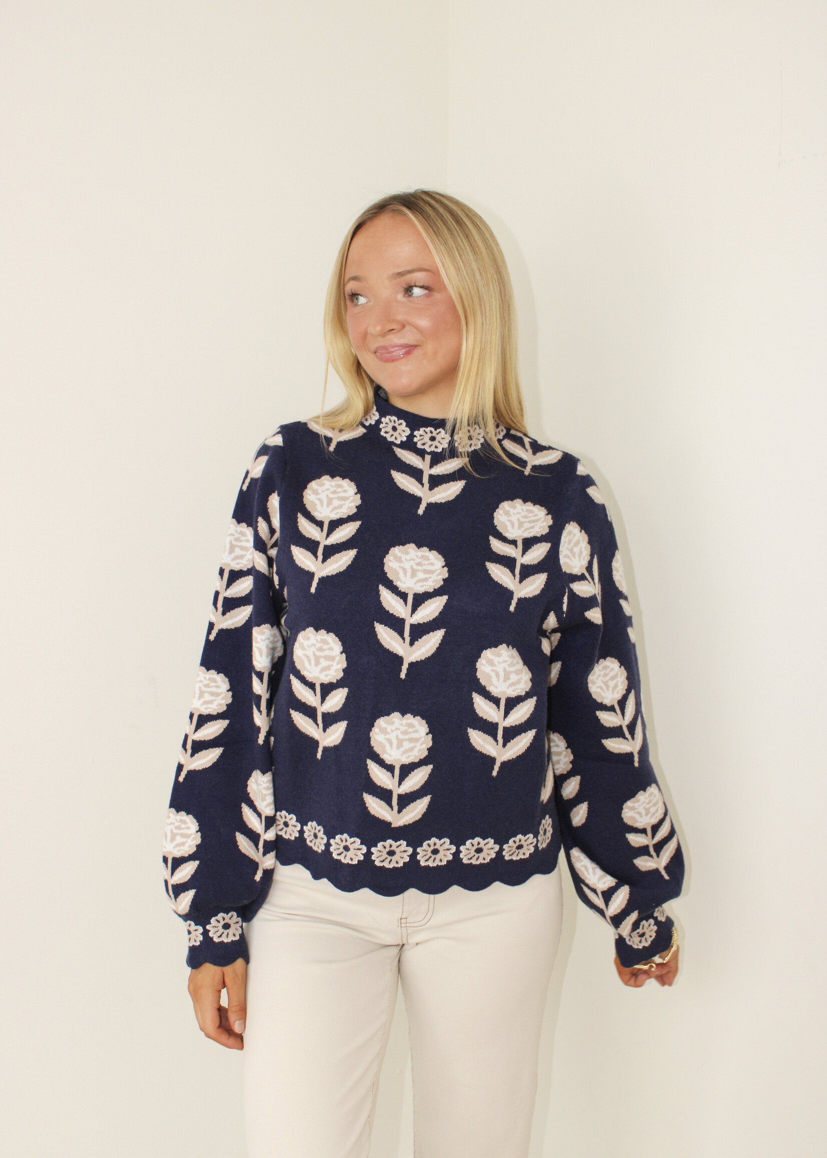 Alvin Flower Print Sweater