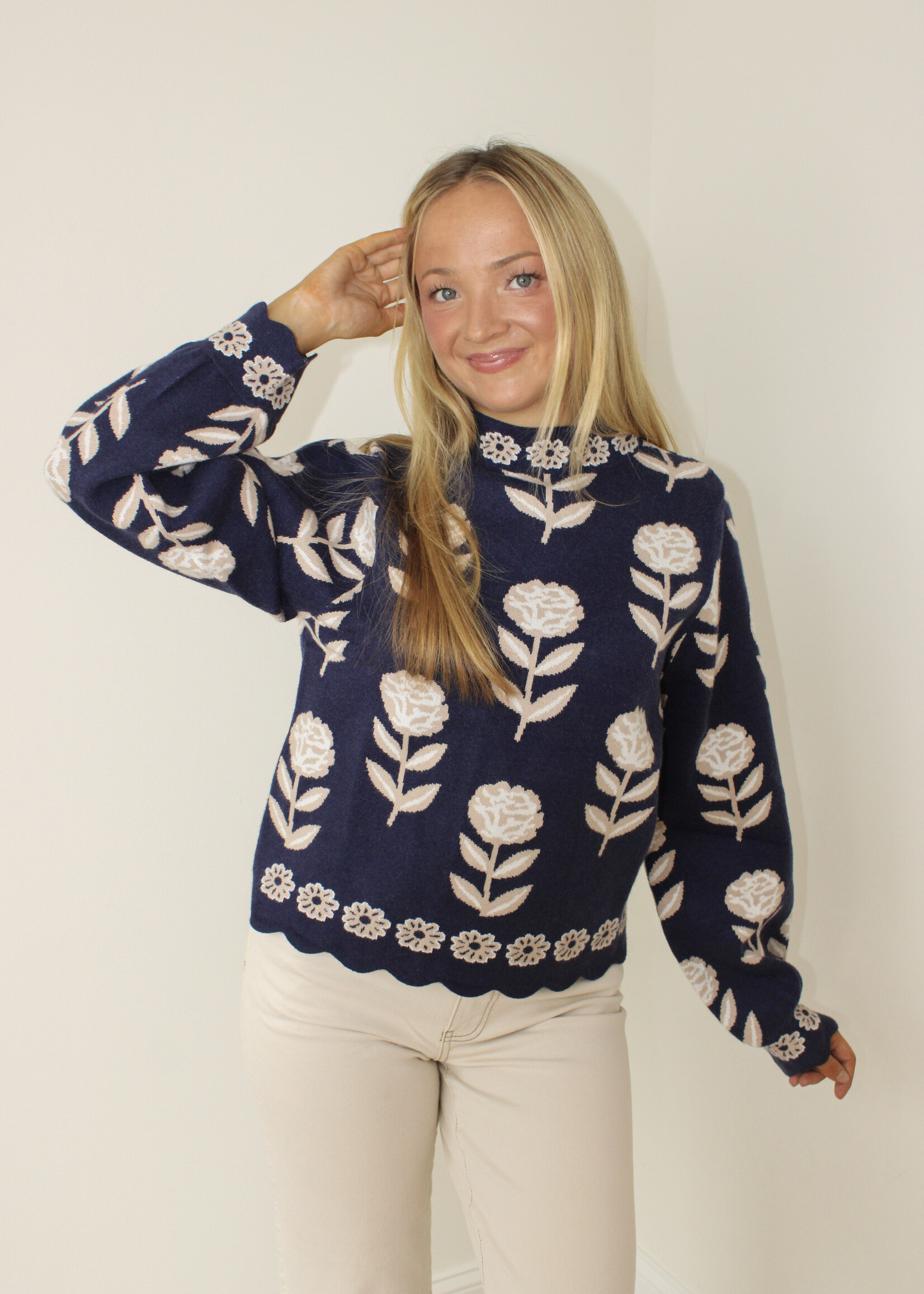 Alvin Flower Print Sweater