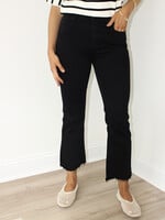 Doris Crop Flare Distressed Hem Jeans