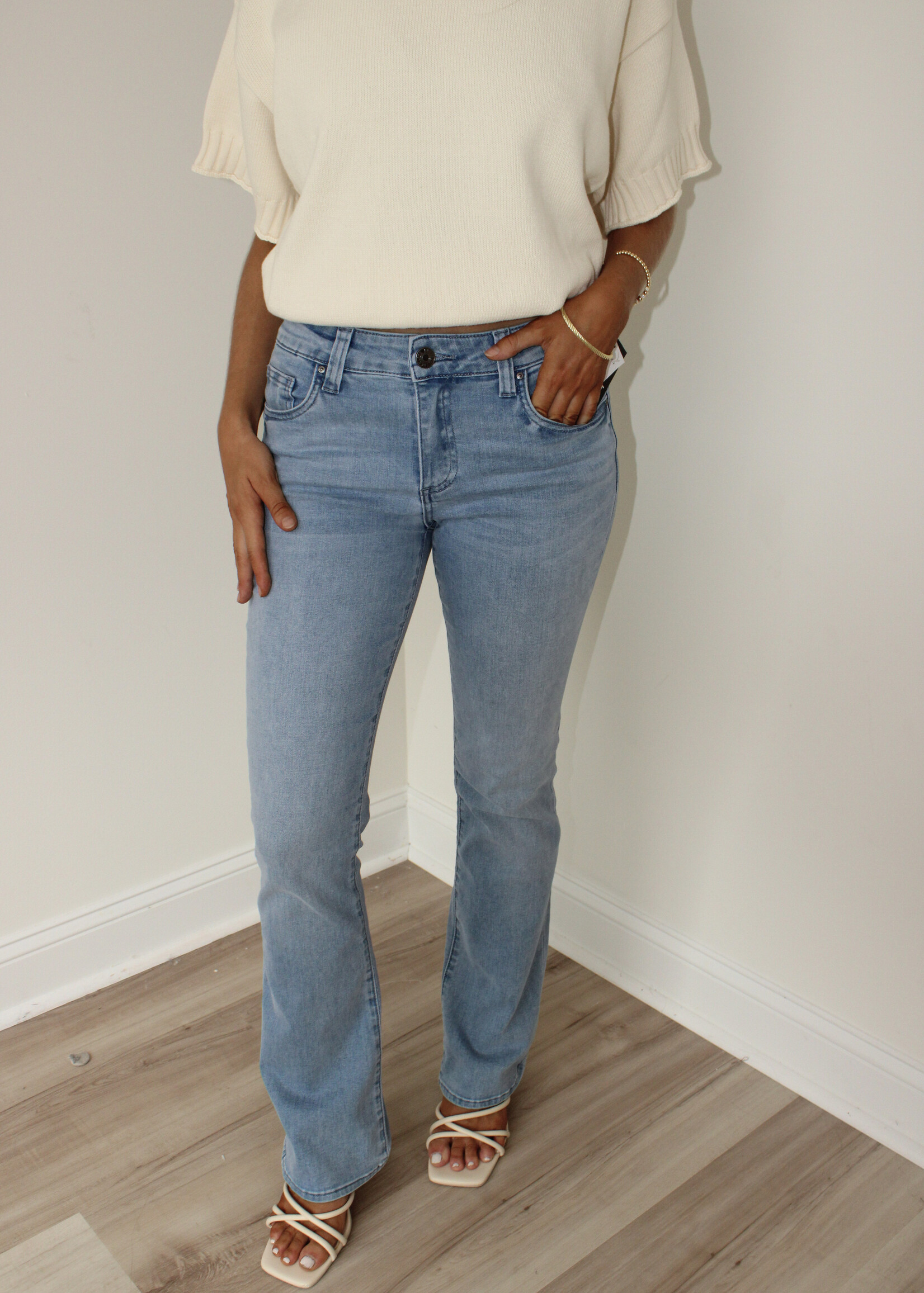 KUT Natalie Mid Rise Flare Jeans