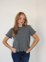 Winley Short Sleeve Ruffle Sweater