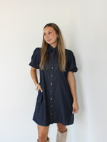 Rocco Denim Bow Mini Dress