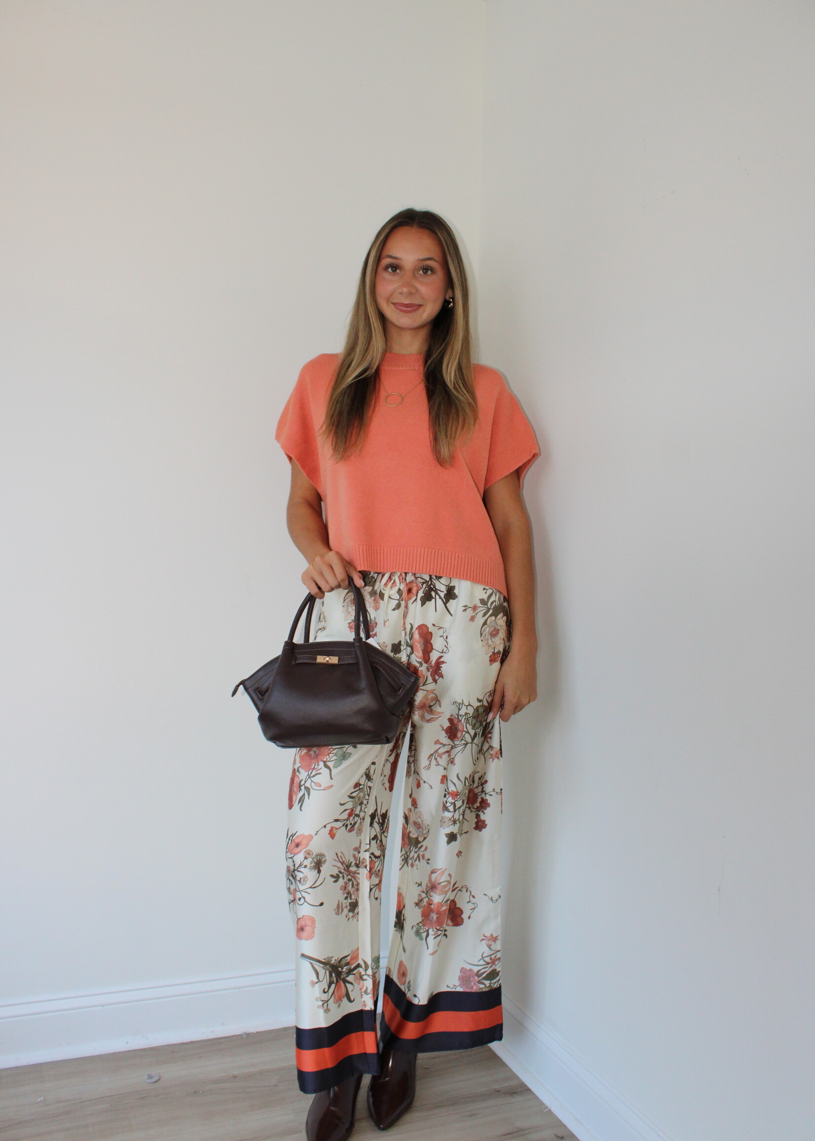 Laney Floral Print Wide Leg Pants