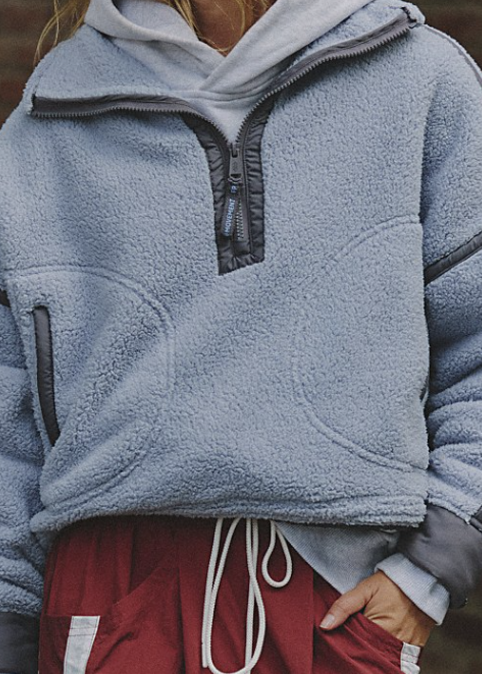 Free People Mountain High 1/2 Zip Steel Combo