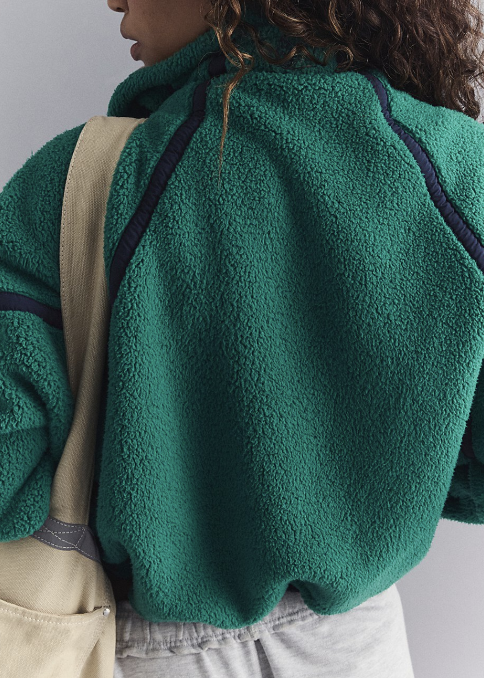 Free People Mountain High 1/2 Zip Green Glow