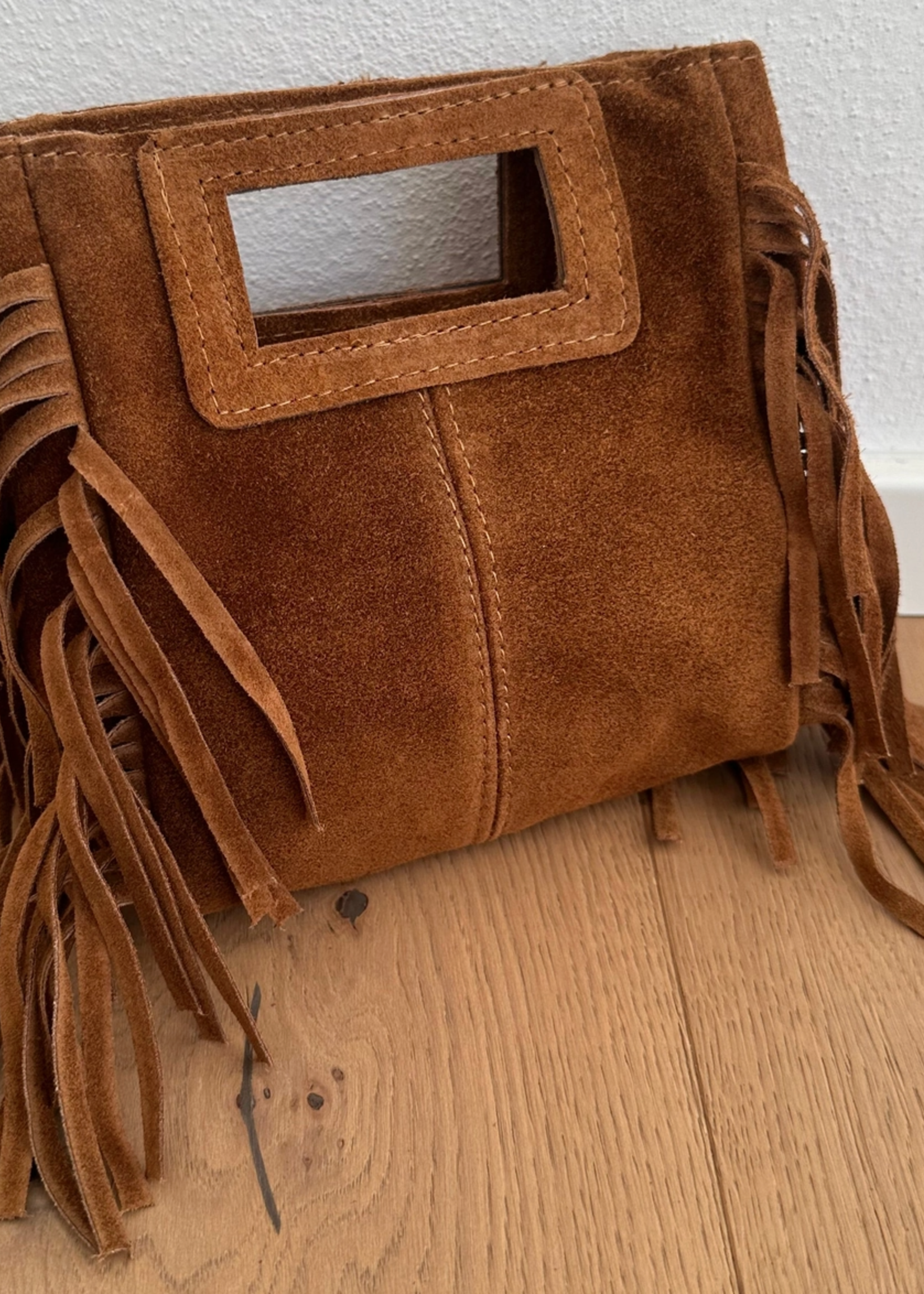 Lilly Fringe Mini Genuine Suede Bag