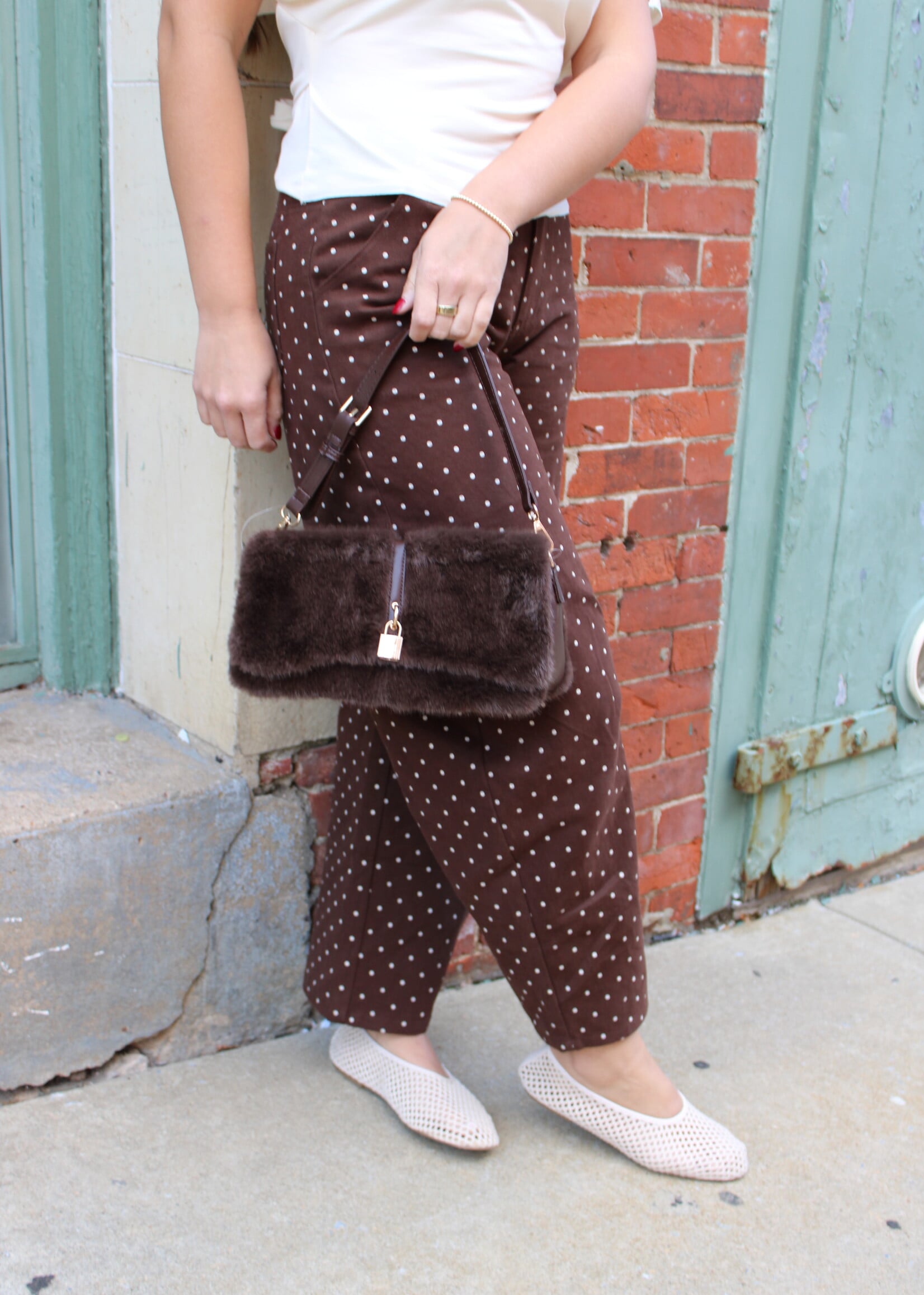 Julane Polka Dot Barrel Jeans