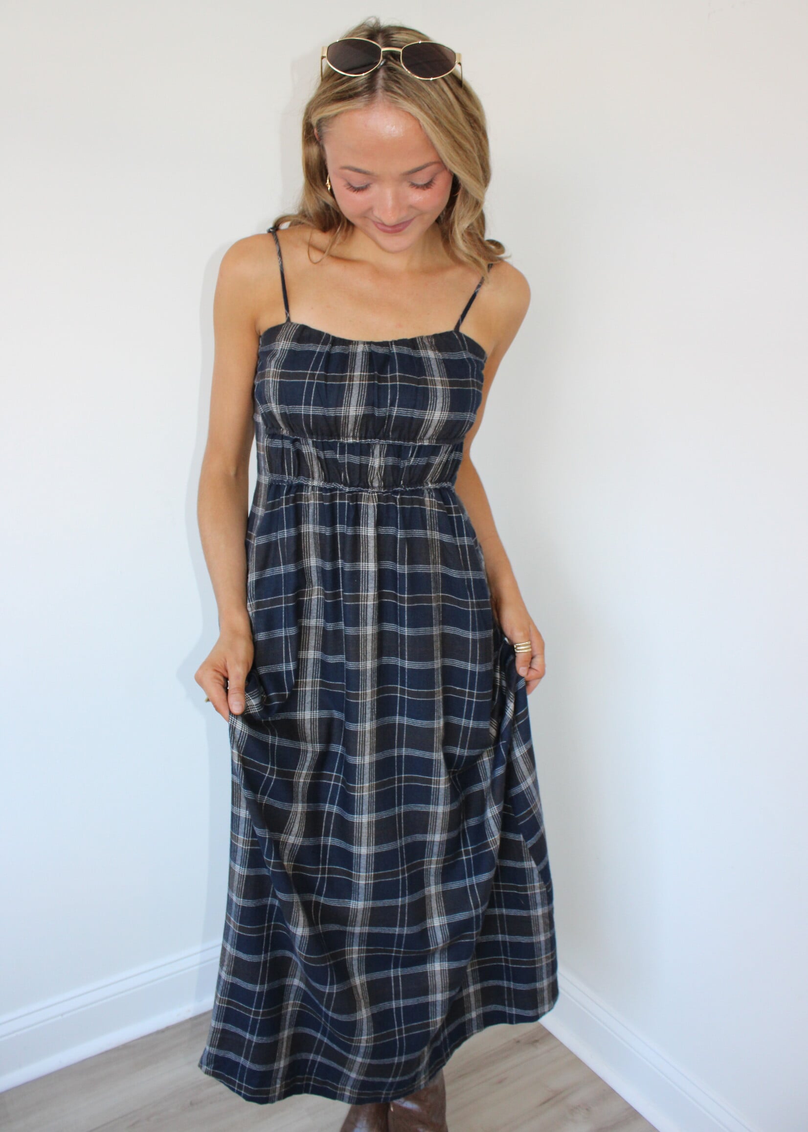 Z Supply Evermore Plaid Midi Dress
