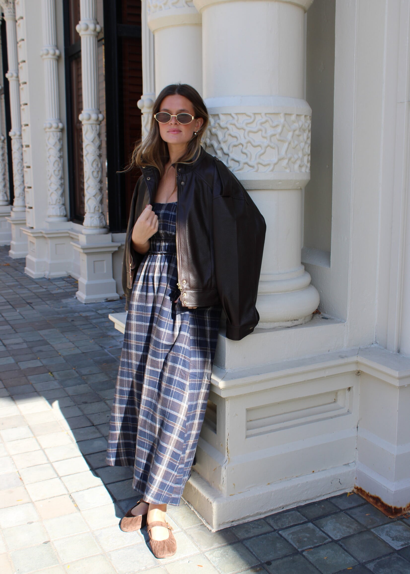 Z Supply Evermore Plaid Midi Dress