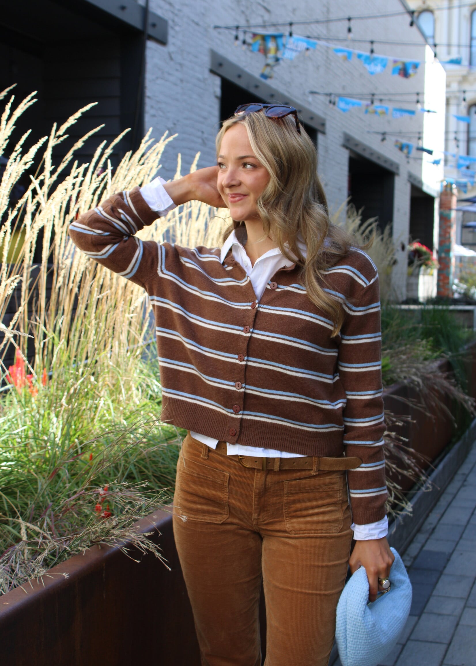 Adleigh Striped Cardigan Sweater