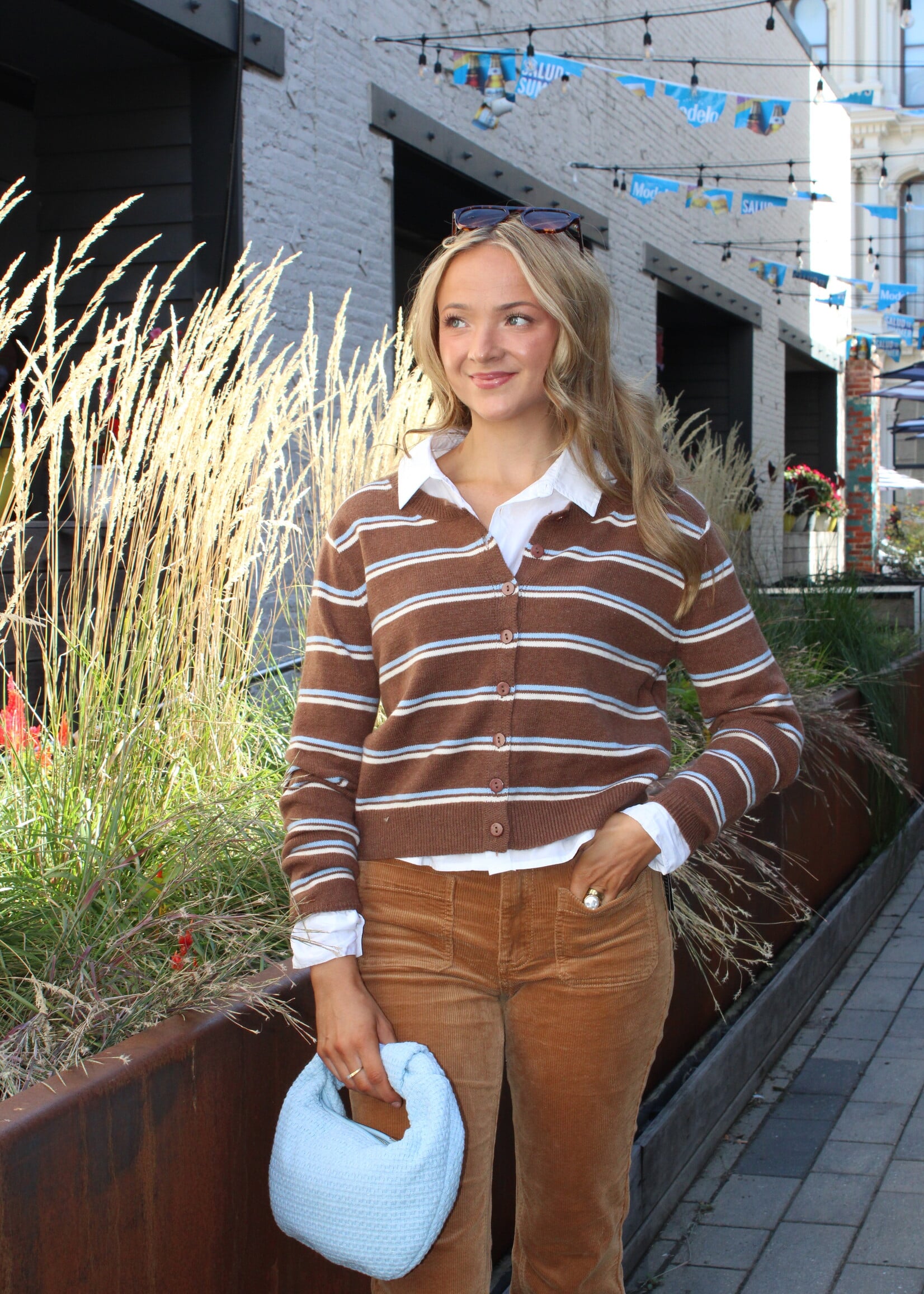 Adleigh Striped Cardigan Sweater