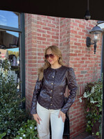 Daniella Quilted Faux Leather Jacket