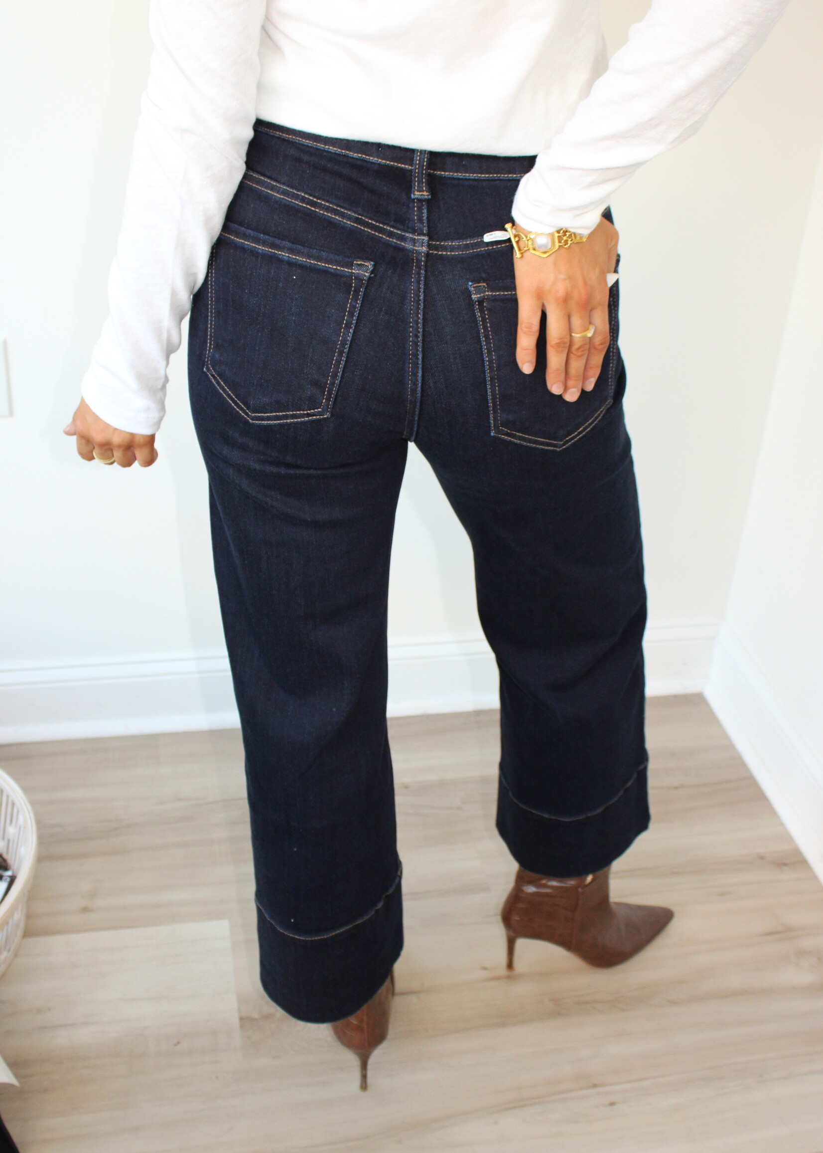 Ambrose High Rise Crop Wide Jeans