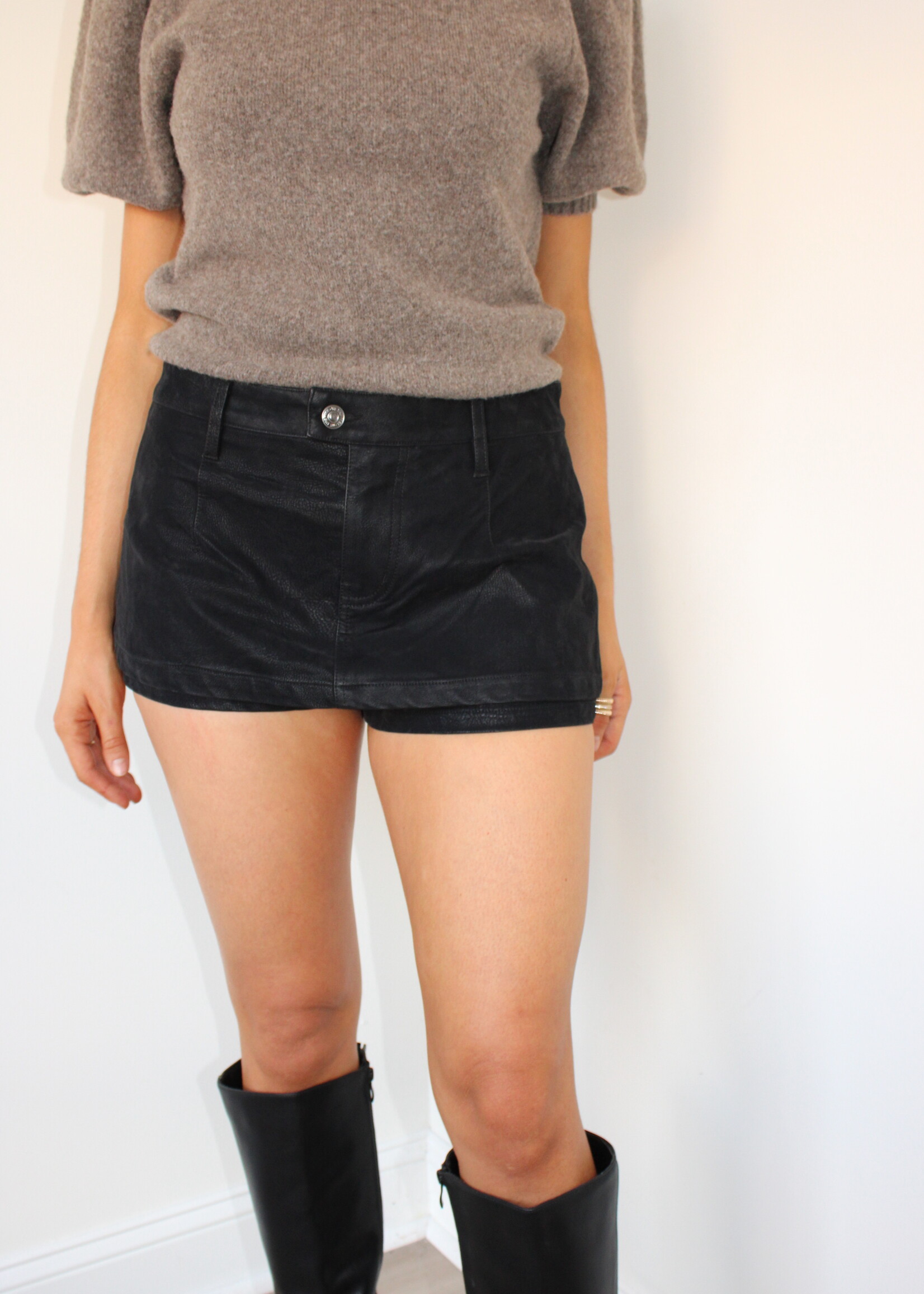 Free People Galivanting Suede Skort