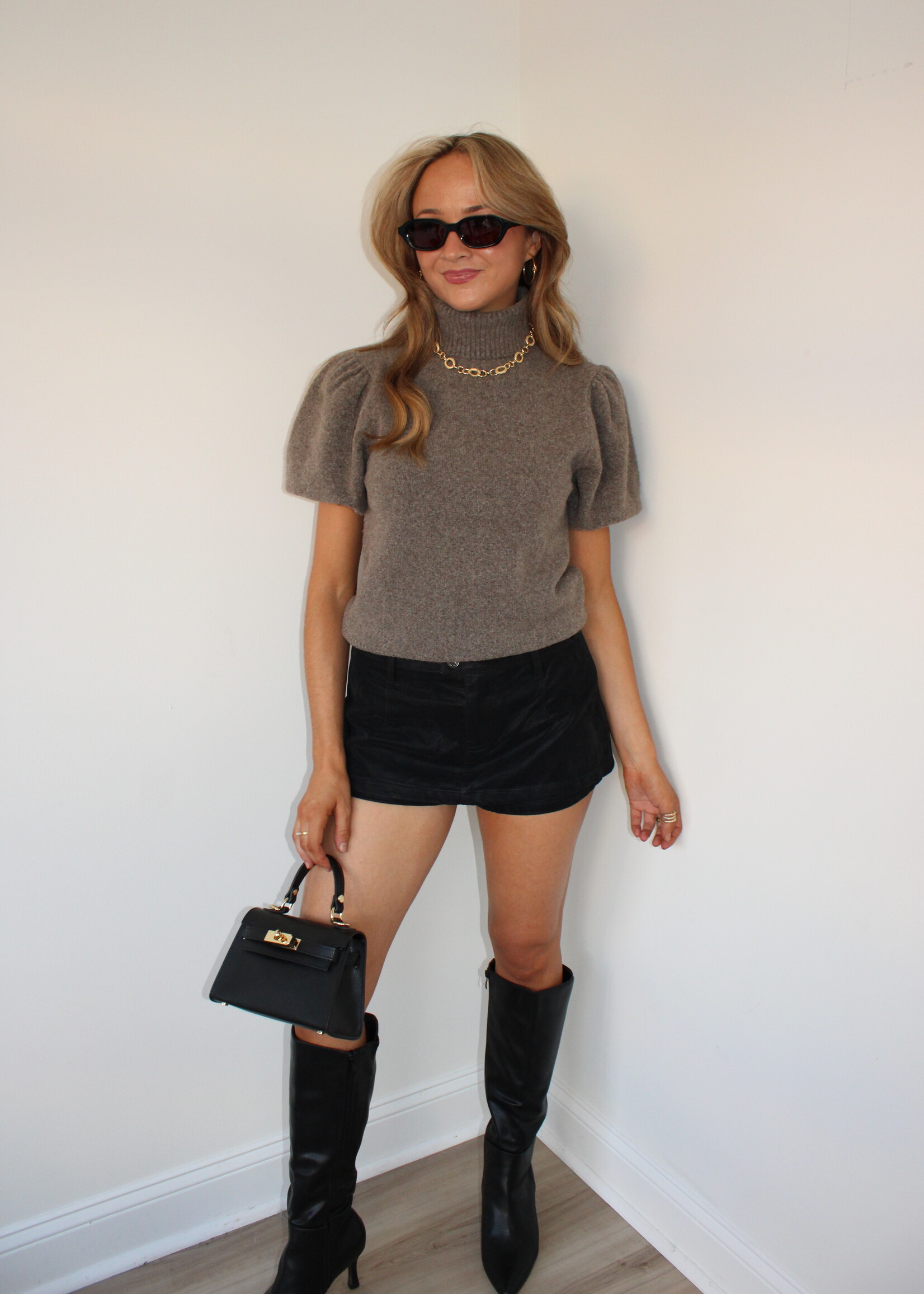 Free People Galivanting Suede Skort