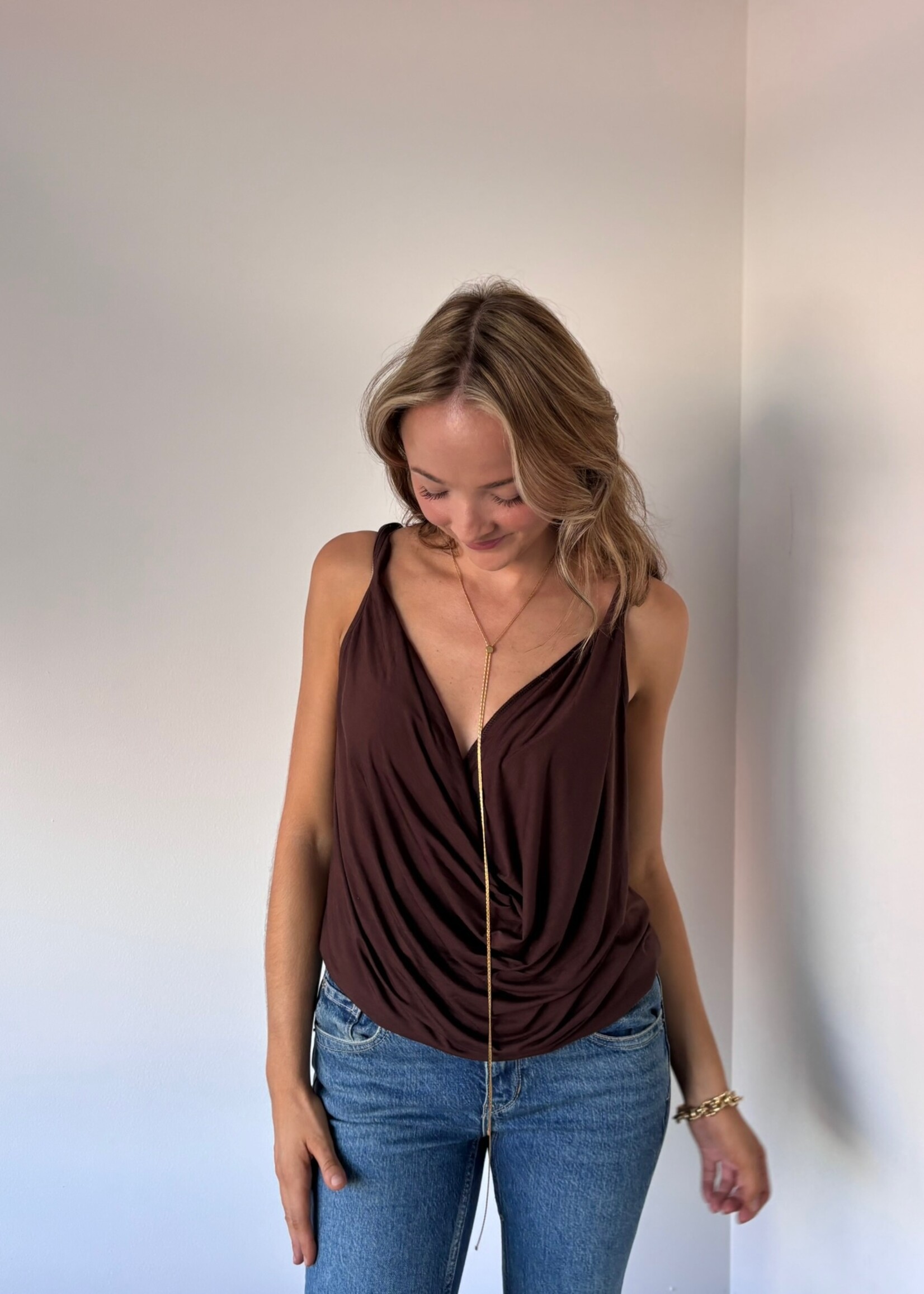 Cardi Drape Neck Top