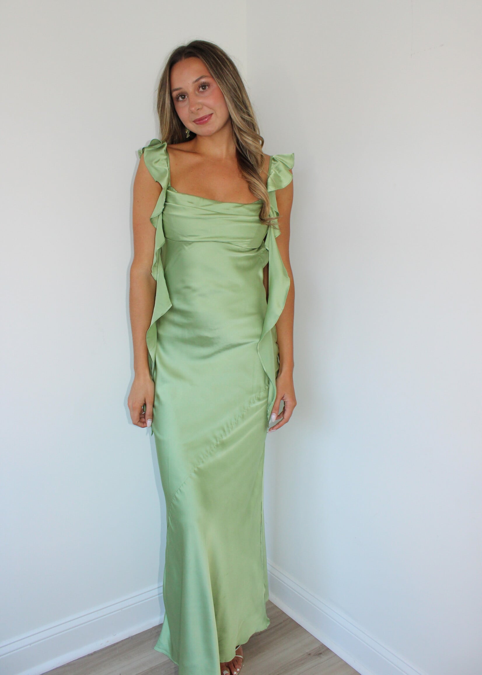 Liana Ruffle Detail Maxi Dress
