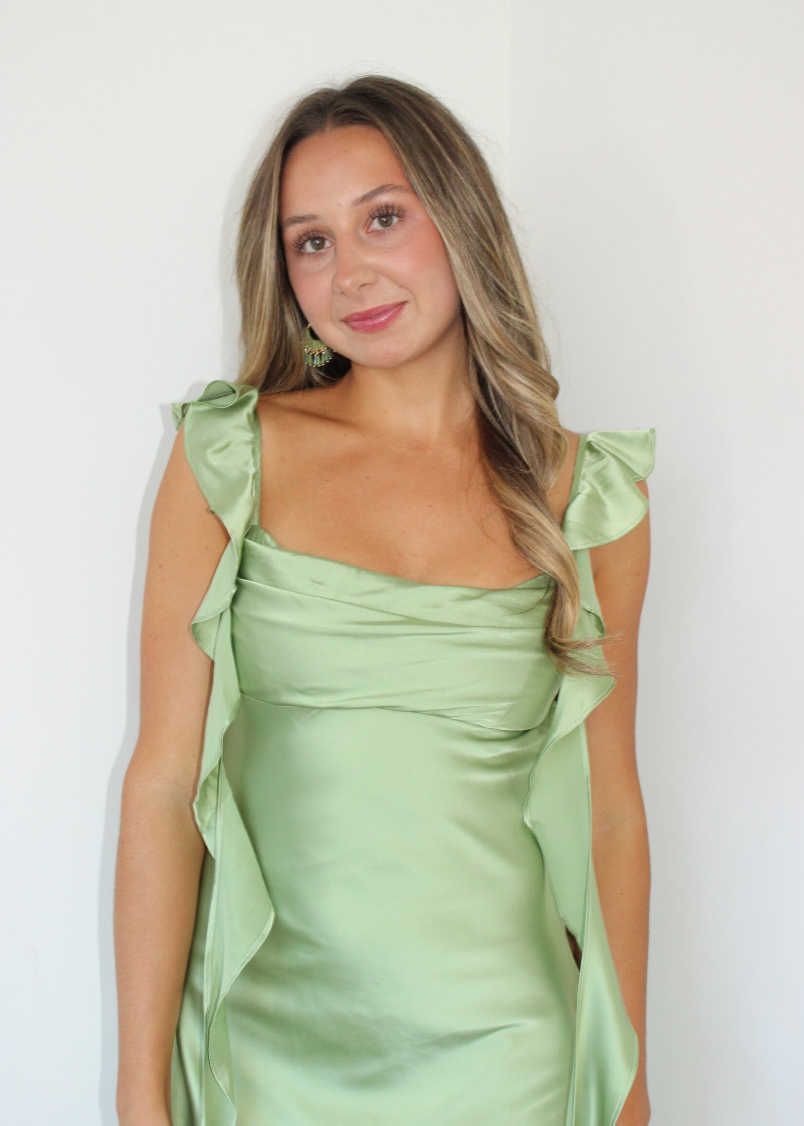 Liana Ruffle Detail Maxi Dress