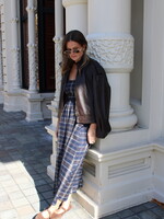 Hailey Funnel Neck Faux Leather Jacket