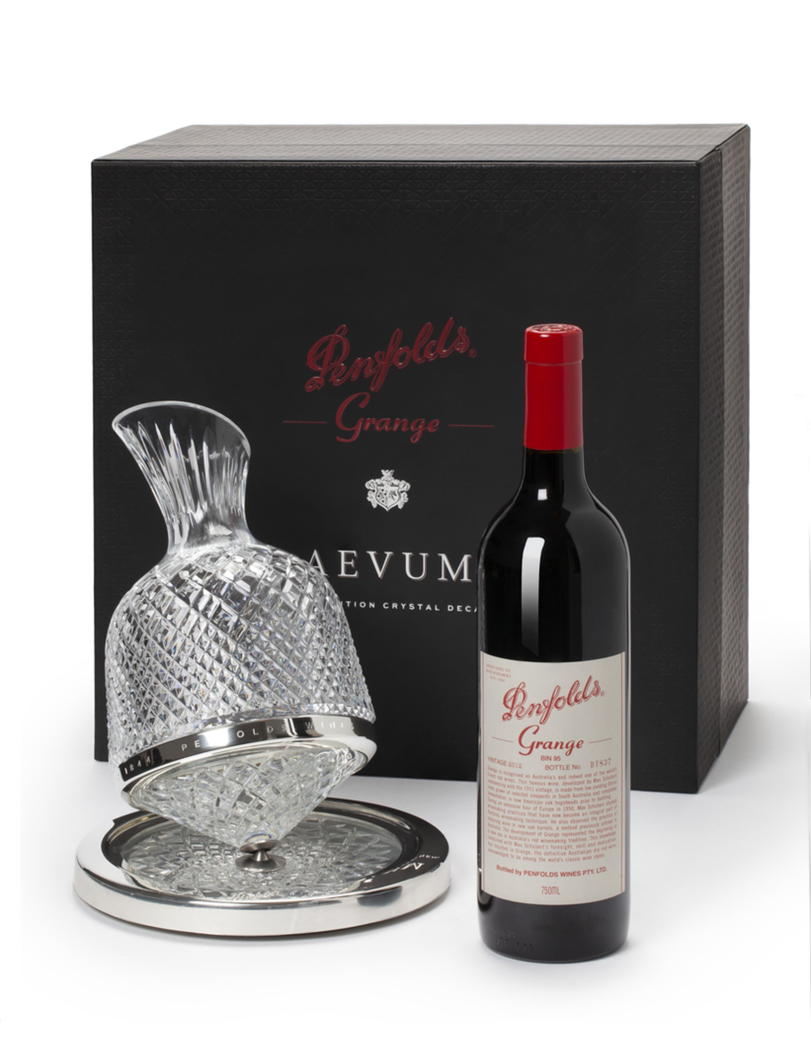 Red Wine 2012, Penfolds Grange Avevum Crystal Decanter Gift Package, Shiraz, Multi-regional Blend, Southern Australia, Australia, 14.5% Alc, CT95