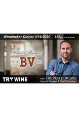 Special EVENTS BV Winemaker Dinner THU 1.16.20, Fully Transferable but NON-REFUNDABLE.