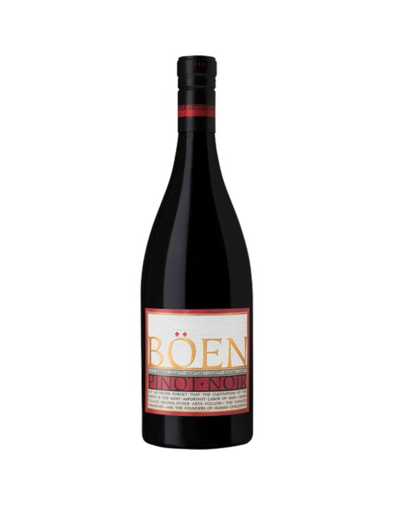 Red Wine 2018, Boen Tri-Appellation, Pinot Noir, Multi AVA, Multi AVA, California, 14.6% Alc, CT 88.5