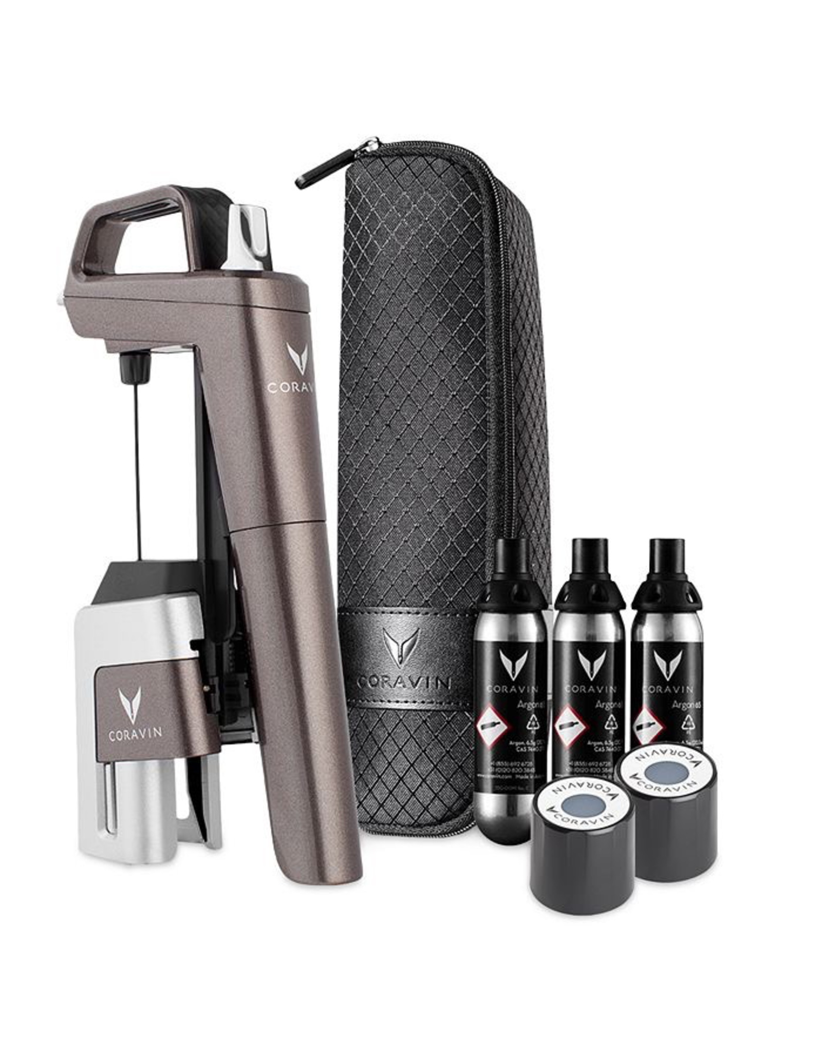 Misc. Coravin Model Six LE - Mica - Wine Pouring System, with 3 Coravin PURE Capsules, Carry Case and 2 Srew caps