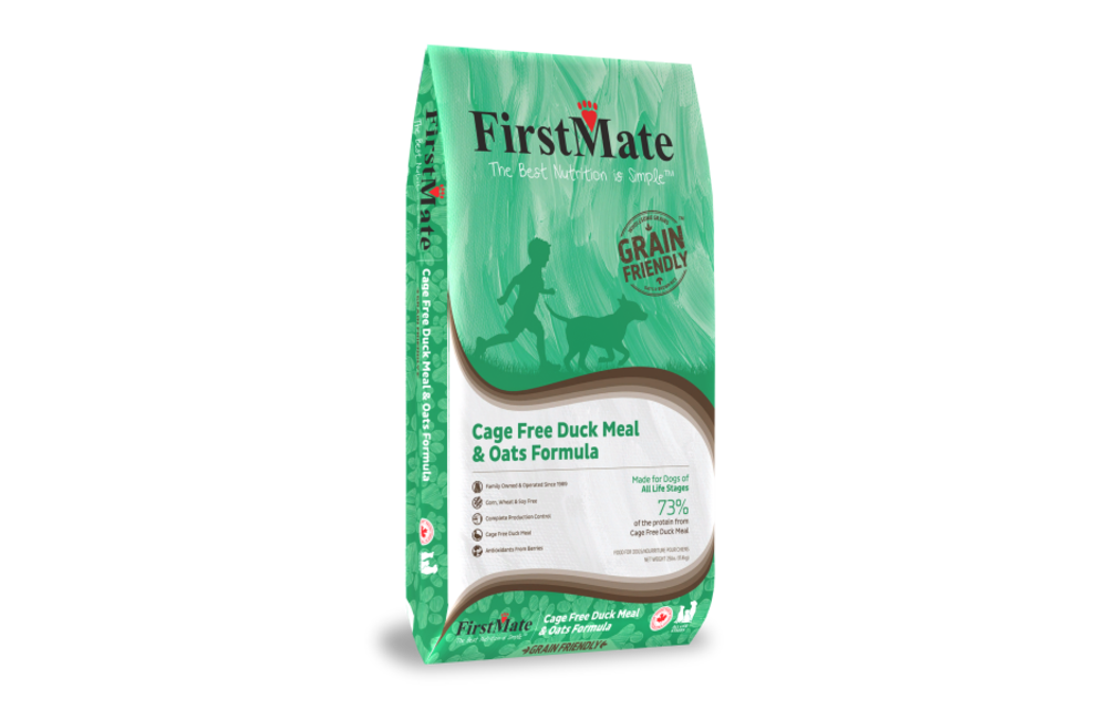 FirstMate Grain Friendly Cage Free Duck & Oats Dog 25 lb