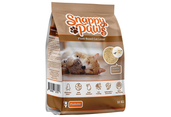 Snappy Paws Vanilla Scent Flushable Litter 22 lb