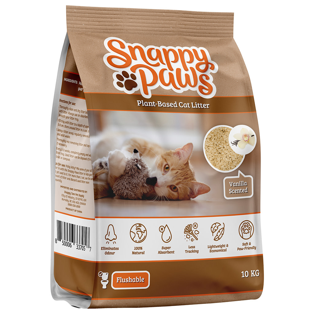 Snappy Paws Vanilla Scent Flushable Litter 22 lb