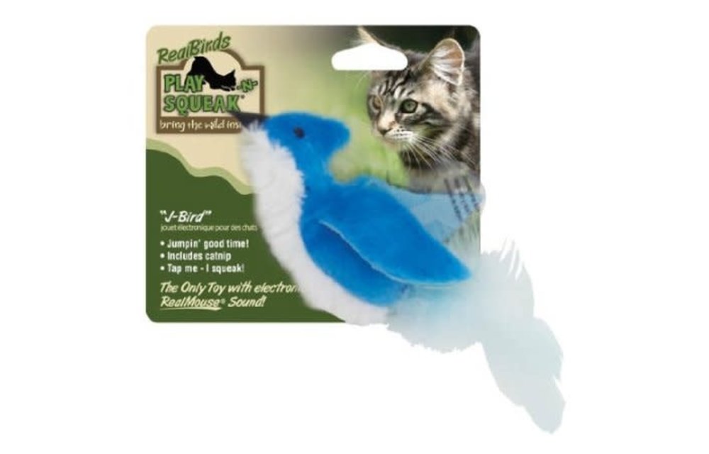 OurPets PlayNSqueak Jay Bird Catnip Toy