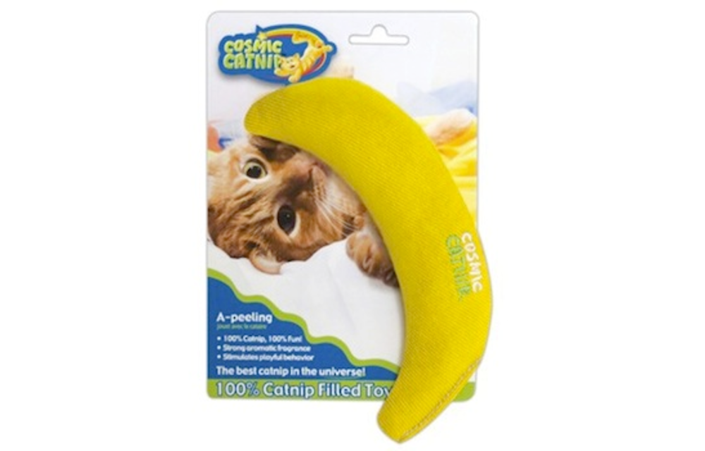 OurPets Cosmic Banana -Peeling Catnip Toy