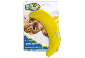 OurPets Cosmic Banana -Peeling Catnip Toy