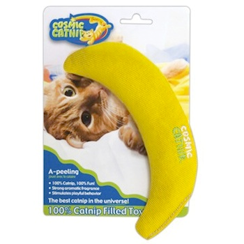 OurPets Cosmic Banana -Peeling Catnip Toy