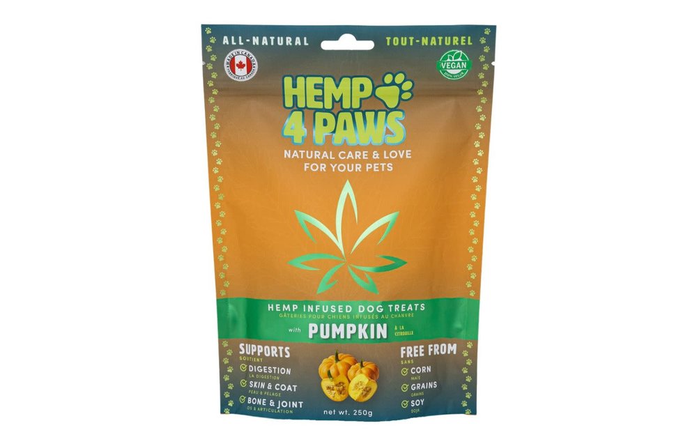 Hemp 4 Paws Treats Pumpkin Dog 250 g